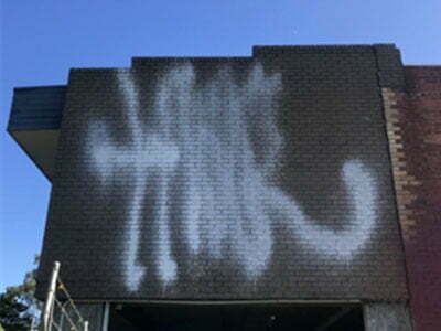   Clifton Hill graffiti removal before 